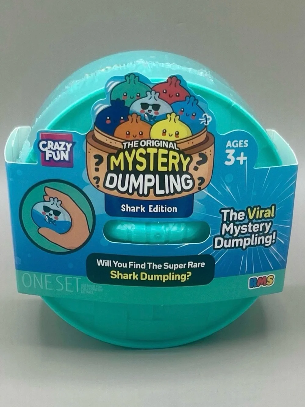 RMS Crazy Fun SHARK EDITION Surf Mystery Dumpling Bun🦈 🩵~ Blue ~ NEW & SEALED
